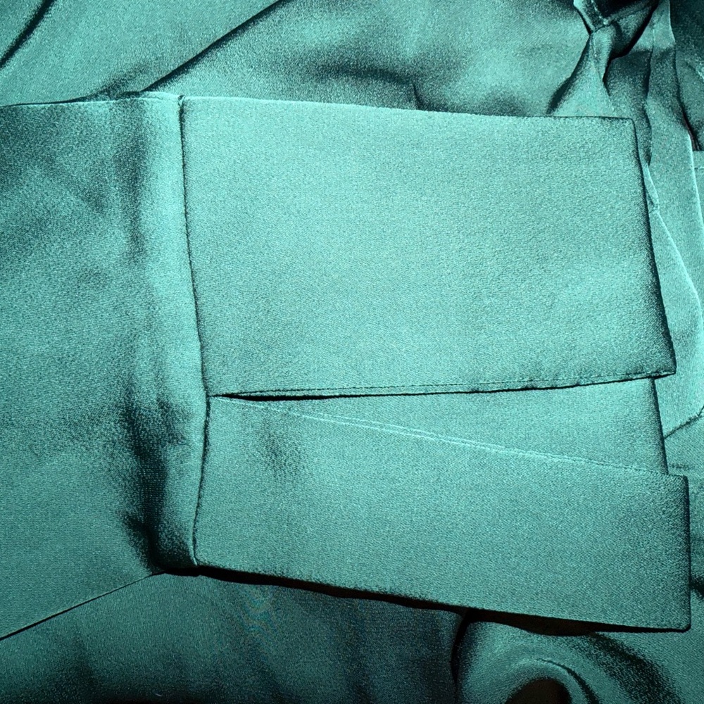 Hello Molly Forest Green Satin Shirt Dress - Picture 4 of 8